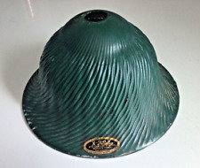 Antique Vintage Mercury Glass X-Ray Shade Reflector Rib Green industrial lights picture