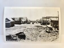 RPPC Burns Oregon In 1889 Harness & Saddle Street View c1950s Repro Lemon Studio picture