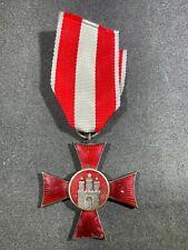 Post WW1 1920s Weimar German Military WWI Hamburg Hanseatic Cross Medal ORIGINAL picture