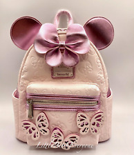 NWT Loungefly Disney Minnie Mouse Pink Butterflies Mini Backpack EXCLUSIVE picture