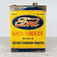 Vintage Ford Anti Freeze 1 Gallon Can M-1186-B Gas Oil Motor Antifreeze picture