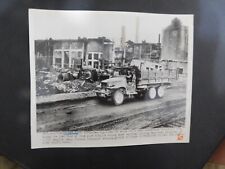 1951 KOREAN WAR ACME PRESS PHOTO HUNGNAM UN TRUCK PASSING RUINS picture