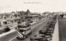 1930’s Bradley Beach NJ Ocean Ave Beach Front NJShore Vintage Postcard Art Print picture