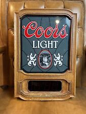 Coors Light Vintage 1981 Clock Sign Light w/ Digital Clock Man Cave Bar Works picture