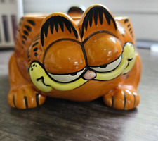 Vintage Garfield Cat 1978, 1981 Orange Ceramic Cup Mug Planter Enesco picture