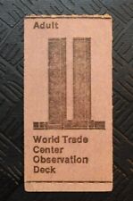 TWIN TOWERS PRE 9/11 WORLD TRADE CENTER OBSERVATION DECK TICKET 1982 VERY RARE  picture