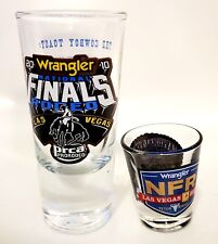2010 & 2022 Wrangler Annual National Finals Rodeo NFR PRCA Las Vegas Shot Glass picture