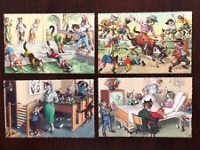 VINTAGE Postcards ALFRED MAINZER CATS  Lot of 4 picture