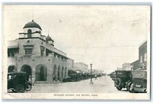 1910 Business Section Classic Cars Park Buildings San Benito Texas TX Postcard picture