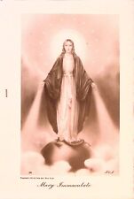 Mary Immaculate Religious Card Vintage 1939 Isola Art New York picture