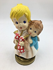 Vintage A STAR CREATION Musical Rotating Centerpiece Child/Angel Japan NIB picture