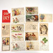 16pc Lot Early 1900s Cartoon Humor Postcards, Moore & Gibson, Ogilvie, Embossed picture