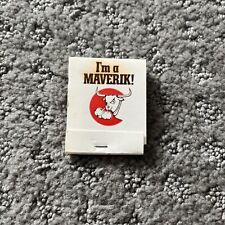 Vintage I'M A MAVERIK Sports Snorting Bull Collectible Matchbook Collectors old picture