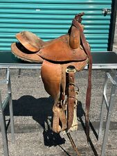 #1877 Texas Saddlery Bastrop Texas 890 Leather Horse Cowboy Western Ranch Saddle picture