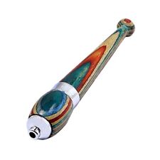 Zeppelin Wood Smoking Pipe Large RAINBOW picture