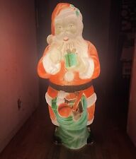 Vintage Poloron Whispering SANTA CLAUS 47” Christmas Blow Mold  Gift Whisper picture