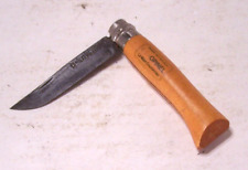 Vintage OPINEL France No. 6 Beech Wood Handle Folding Pocket Knife picture