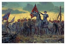 ROBERT E. LEE THE LAST CONFEDERATE RALLY PAINTING 4X6 PHOTO picture