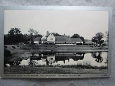 Vintage Cascades Golf Club House And Gardens, Jackson, Michigan Postcard picture