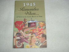 1945 Remember when booklet picture