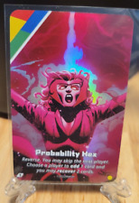 UNO Ultimate Card Game Marvel 2022 PROBABILITY HEX Chase FOIL Card Scarlet Witch picture