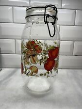 VINTAGE French Canning Jar 🍄‍🟫Veggie Pattern 🇫🇷Made In France picture