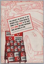 1935 Texaco Motor Oil Vintage Ad Service Gas Station Can Display Art Deco picture