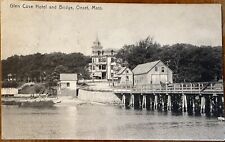 1907 RPPC Postcard, Glen Cove Hotel Onset Mass MA Bridge Ocean Waterfront Photo picture