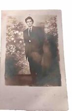 RPPC POSTCARD CIRCA 1910s HANDSOME YOUNG DAPPER MAN IN SUIT UNPOSTED picture