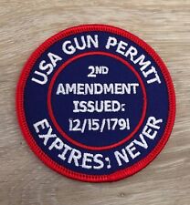 RWB USA Gun Permit 2nd Amendment Patch picture