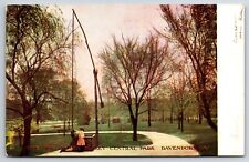 The Old Oaken Bucket Central Park c1900's Davenport Iowa IA Vintage Postcard picture