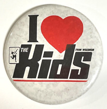I Love Kids Vintage Pinback Button Badge picture
