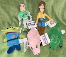 Lot of 5 Disney Store Mini Bean Bag Toy Story   Woody   Buzz   Alien  Rex  Ham. picture