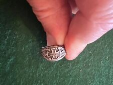 ANTIQUE PRE WWI 1914 DHG GERMAN IRON CROSS RING, FOR PRE WAR AMERICANS, RARE picture