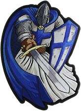 Blue Knight Crusader Sword Helmet Shield 12 Inch Back Patch IV6361 LD1 picture