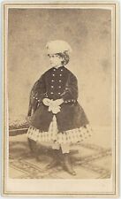 Adorable Young Girl Hat Providence Rhode Island 1860s CDV Carte de Visite X741 picture