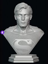 Christopher Reeves Superman Bust Skin Color 3D Print 241mm Tall  picture