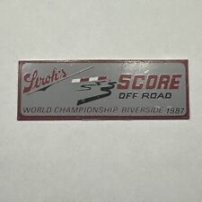 Vintage Score Off Road 80s 1987 Sticker Decal Plaque Racing Score International picture
