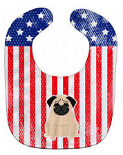 Patriotic USA Pug Fawn Baby Bib BB3003BIB picture