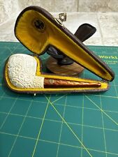 CAO Meerschaum Tobacco Pipe Great Condition Vintage Ornate Carving picture