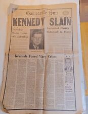* RARE Kennedy Slain 5 Cent GAINESVILLE SUN Newspaper Nov. 22nd 1963 picture