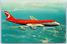Airplane Postcard Canadian Pacific CP Airlines Boeing 747 In Flight EH6 picture