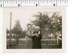 Vintage 1940's mini photo / Grandpa's HEAD Appeared in Snapshot After His Burial picture