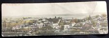 RARE LARGE Panoramic Birds Eye View Essex Connecticut CT Postcard Flaws 11” Long picture
