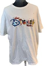 Vintage Walt Disney World 80s T-Shirt X Large Embroidered White Tee Retro picture