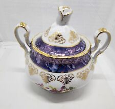 Vintage Rare Yusui Floral 24 Kt Gold Plated Sugar Bowl w/Lid picture