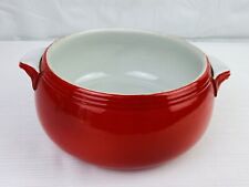 VTG HALL’S Superior Quality Kitchenware USA Double Handle Casserole Dish Red 2QT picture