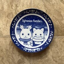 Sylvanian Families Calico Critters Rare 2008 Blue White Ceramic Dish Plate picture