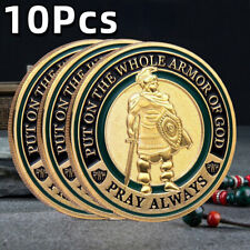 10Pcs Put On the Whole Armor Of God Commemorative Collection Challenge Coin Gift picture
