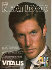 1985 Vitalis Men's Haircare Vintage Magazine Ad  Sexy Guy 'The Neat Look' picture